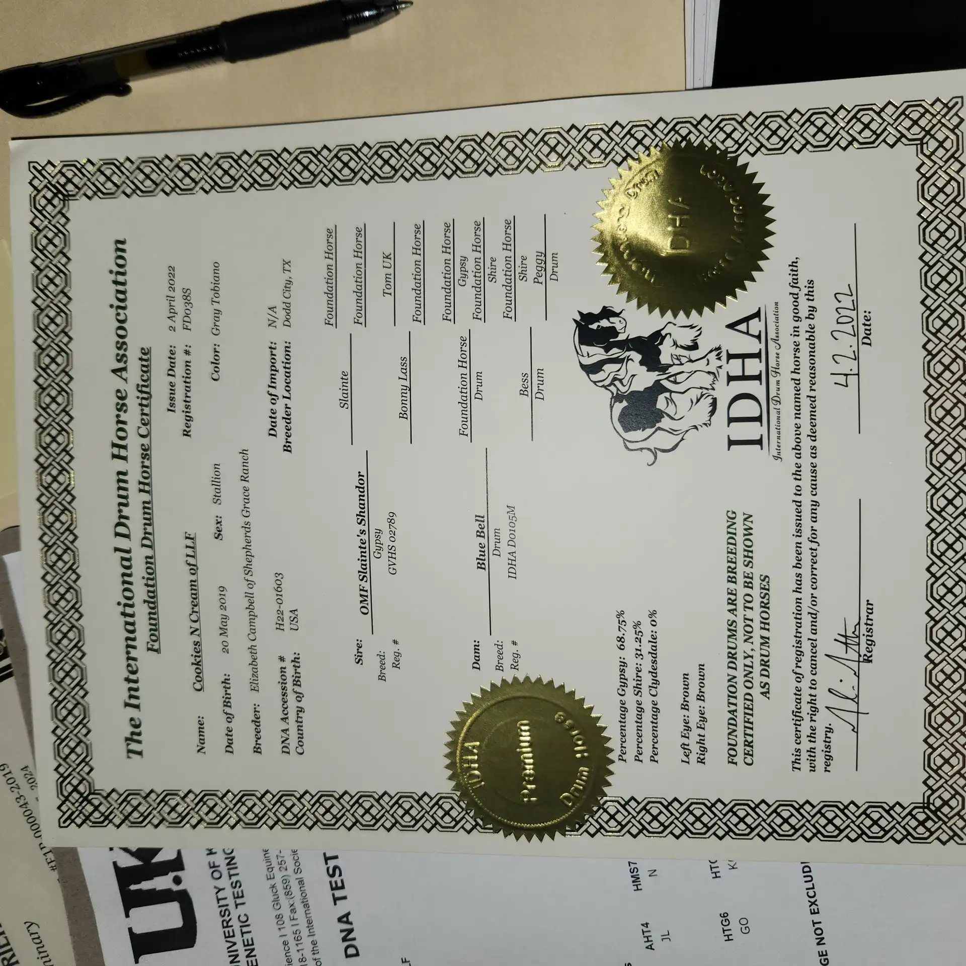 Registration Pedigree - Media (2463)